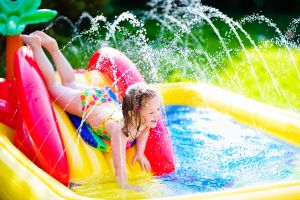 5x Waterpret in de tuin