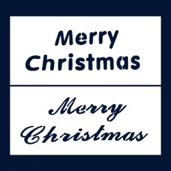 2 Sjablonen - Merry Christmas- 16x25cm