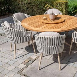 4 Seasons Outdoor Eva dining stoel latte met 2 kussens - afbeelding 5