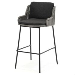 4SO Sierra Bar chair Silver Grey with 2 cushions