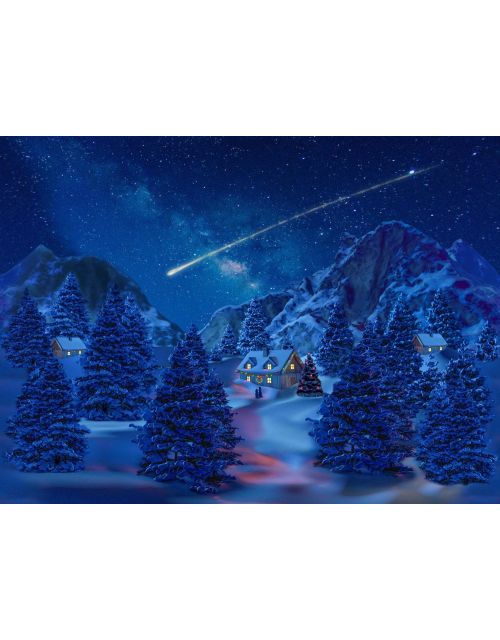 Achtergrond canvas led ster vallend