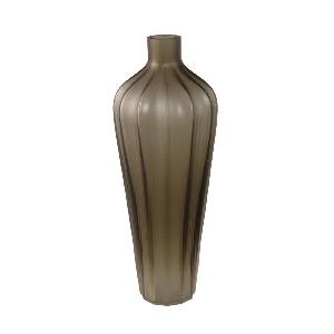PTMD Aleiya Green handcut solid glass vase smooth high