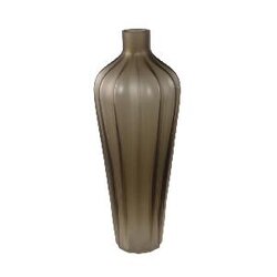 PTMD Aleiya Green handcut solid glass vase smooth high