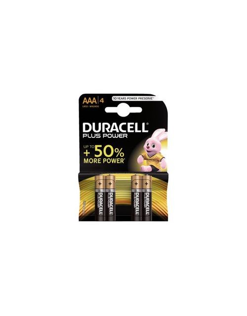 Duracell plus power batterij AAA 4 stuks