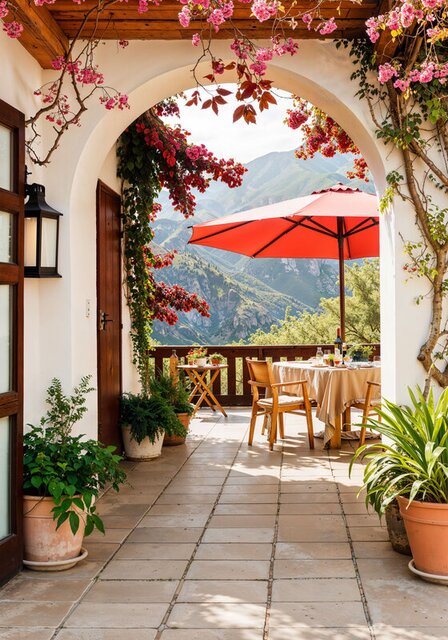 all seasons doorkijk italiaans terras 70x100cm