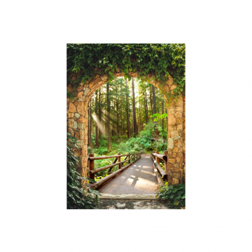 All Seasons tuinposter Xl Doorkijk Brug Bos 117X163Cm