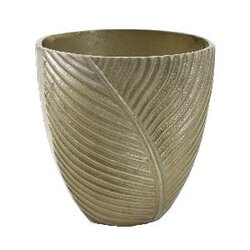 PTMD Alu Champagne pot leaf pattern round M