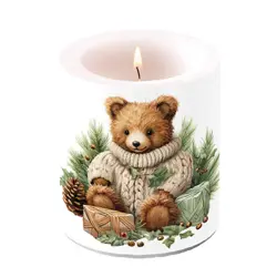 Ambiente Candle medium Cuddle bear