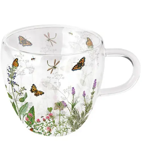 Ambiente Double-walled glass 0.2 L Herb garden