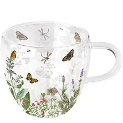 Ambiente Double-walled glass 0.2 L Herb garden