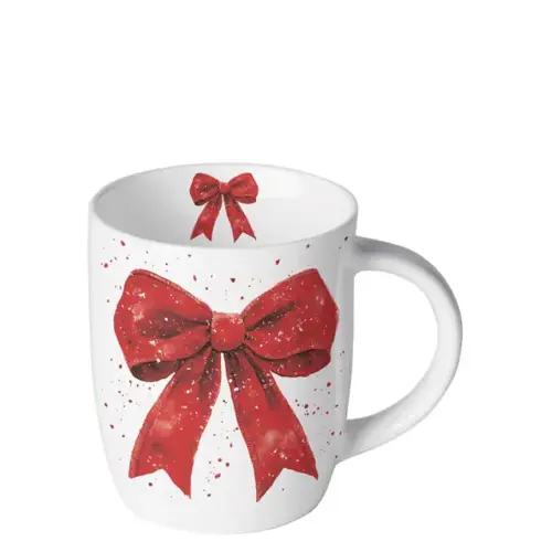 Ambiente Mug 0.2 L Fancy bow red/white