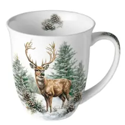 Ambiente Mug 0.4 L Winter stag white