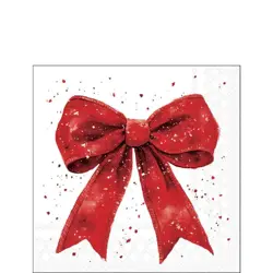 Ambiente Napkin 25 Fancy bow red/white FSC Mix