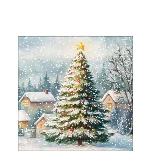 Ambiente Napkin 25 Tree in snow FSC Mix