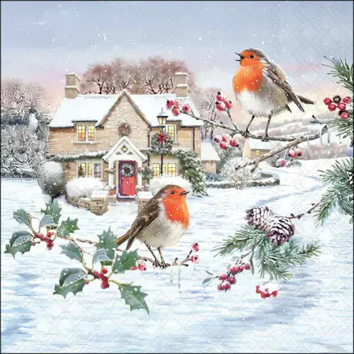 Ambiente Napkin 33 Birdy village FSC Mix