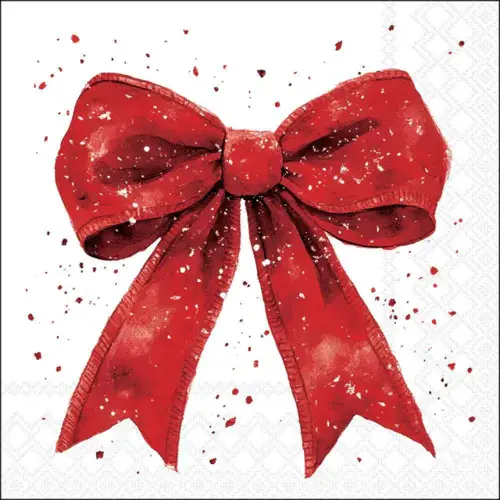 Ambiente Napkin 33 Fancy bow red/white FSC Mix