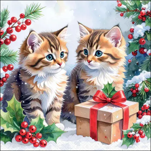 Ambiente Napkin 33 Kitty gift FSC Mix