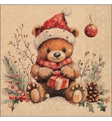 Ambiente Napkin 33 Recycled Teddy's gift nature FSC Mix