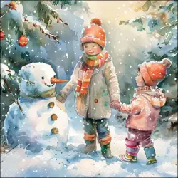 Ambiente Napkin 33 Snowy forest friends FSC Mix