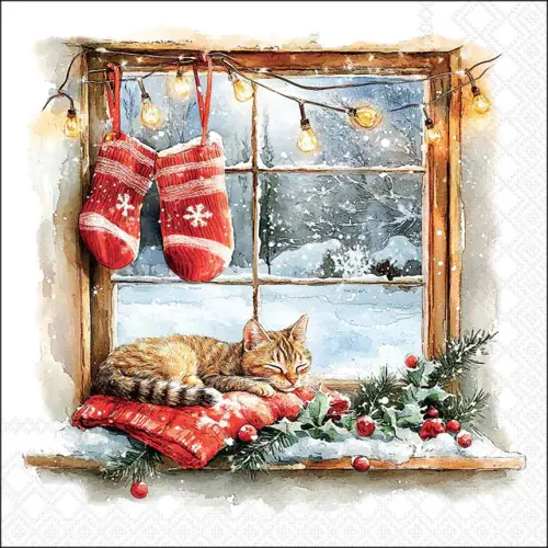 Ambiente Napkin 33 Winter window FSC Mix