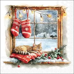 Ambiente Napkin 33 Winter window FSC Mix