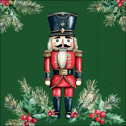 Ambiente Napkin 33 Wooden nutcracker green FSC Mix
