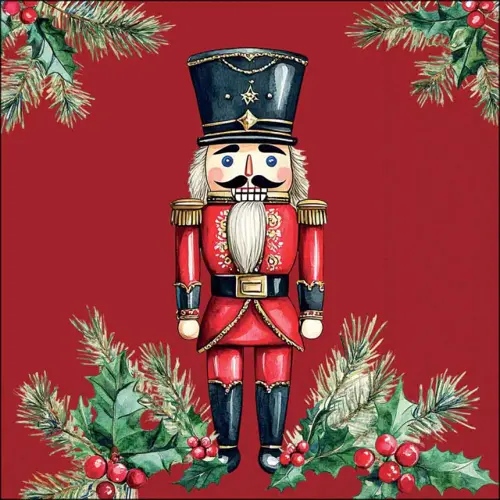 Ambiente Napkin 33 Wooden nutcracker red FSC Mix