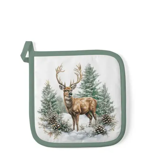 Ambiente Potholder Winter stag white