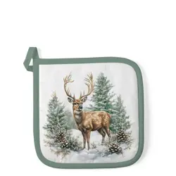 Ambiente Potholder Winter stag white