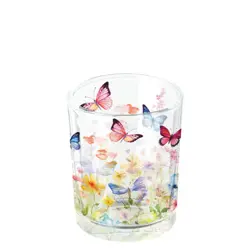 Ambiente Tea light holder Butterflies in field white