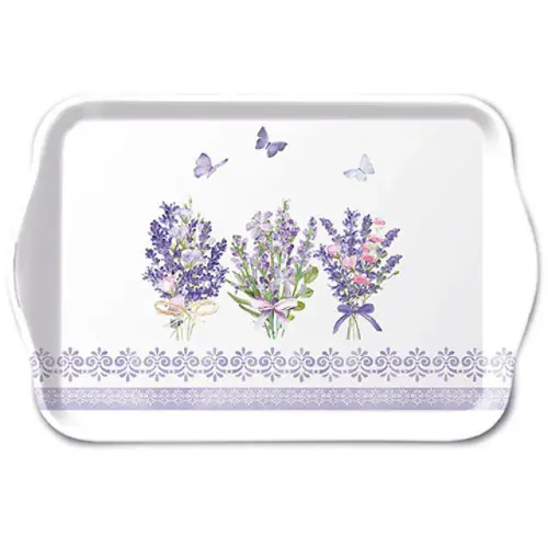 Ambiente Tray melamine 13x21 cm Lovely lavender white