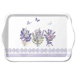 Ambiente Tray melamine 13x21 cm Lovely lavender white