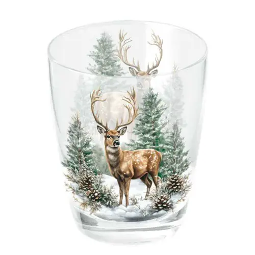Ambiente Water glass 0.25 L Winter stag white