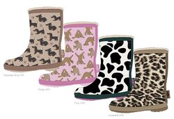 Angro XQ KIDS PRINTED RUBBER RAIN BOOTS FUR + PRINTS 23/24 SAUSAGE DOG