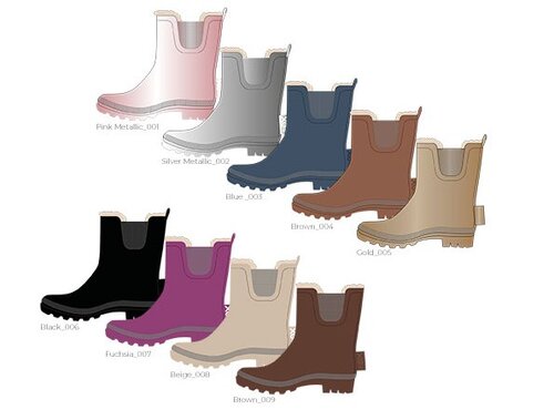 Angro XQ KIDS RUBBER CHELSEA RAINBOOTS FUR 25/26 FUCHSIA