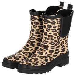 Angro XQ LADIES PRINTED CHELSEA RUBBER RAIN BOOTS 41 MULTI BEIGE