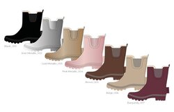 Angro XQ LADIES RUBBER CHELSEA RAINBOOTS 37 BEIGE