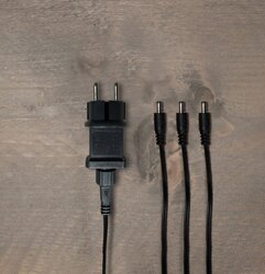 Anna's Collection ADAPTER MET 3 DC STEKKERS VOOR WATERLANTAARN / B.O. PROJECTOR 4,5V / 4 METER AANSL
