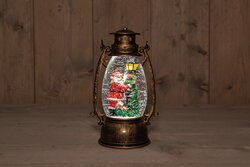 Anna's Collection lantaarn kerstman in glitterwater