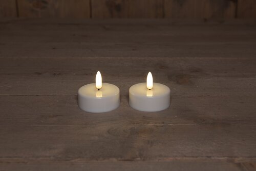 Anna's Collection B.O.T. 2ST 3D VLAM LED JUMBO THEELICHT WARM WIT VLAMEFFECT MET TIMER