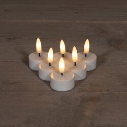 Anna's Collection B.O.T. 6ST 3D VLAM LED THEELICHT WARM WIT VLAMEFFECT MET TIMER