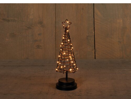 Anna's Collection B.O.T. BOOM 30CM 3D ZWART/KOPERDRAAD 30LED CLASSIC 3XAA 6/18U TIMER