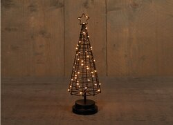 Anna's Collection B.O.T. BOOM 36CM 3D ZWART/KOPERDRAAD 60LED CLASSIC 3XAA 6/18U TIMER