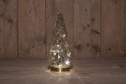 Anna's Collection B.O.T. Glazen Boom Helder Met Gouden Voet 13X28,5Cm 3Xaa Met Timer