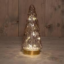 Anna's Collection B.O.T. Glazen Boom Roze Met Gouden Voet 10,5X24,5Cm 3Xaaa On/Off/6U Timer