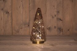 Anna's Collection B.O.T. Glazen Boom Roze Met Gouden Voet 13X28,5Cm 3Xaa Met Timer