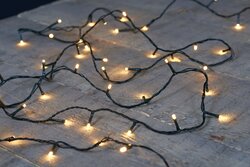 Anna's Collection B.O.T. LED LIGHTS 50L/3,75M WARM WIT MET TIMER 6/18U - 50CM AANLOOPSNOER ZWART 3XA - afbeelding 1