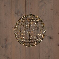 Anna's Collection BAL METAAL 300LED FLASH IP44 TRAFO MET TIMER EN DIMMER D25CM WARM WIT/CLASSIC WARM - afbeelding 2