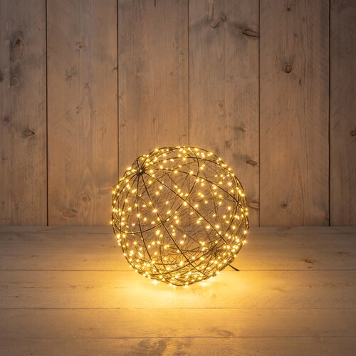 Anna's Collection BAL METAAL 300LED FLASH IP44TRAFO MET TIMER EN DIMMER D25CM CLASSIC WARM