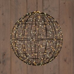Anna's Collection BAL METAAL 500LED FLASH IP44 TRAFO MET TIMER EN DIMMER D35CM WARM WIT/CLASSIC WARM - afbeelding 2